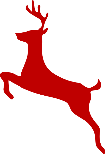 Red Reindeer Clip Art at Clker.com - vector clip art online, royalty