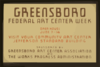 Greensboro Federal Art Center Week Open House June 7-14 : Visit Your Community Art Center, Jefferson Standard Building. Clip Art