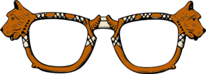 Brown Scottie Dog Eyeglasses Front Frame Clip Art