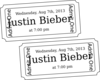 Ticket Beiber  Clip Art