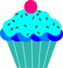 Blue Cupcake Clip Art
