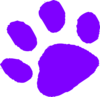 Purple Paw Print Clip Art