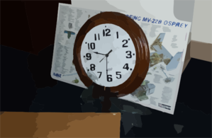 Clock Frozen At The Time Of Impact Clip Art