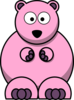 Light Pink Bear Clip Art