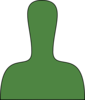 Green Person Silhouette Outline Clip Art