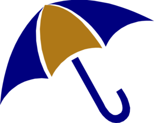 Umbrella Blue And Gold Clip Art