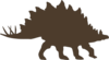 Brown Stegosaurus  Clip Art