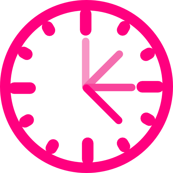 Pink Pink Clock Clip Art at vector clip art online, royalty
