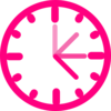 Pink Pink Clock Clip Art