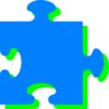 Blue N Green Puzzle Clip Art