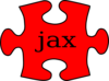 Red Jax Puzzle Piece Clip Art