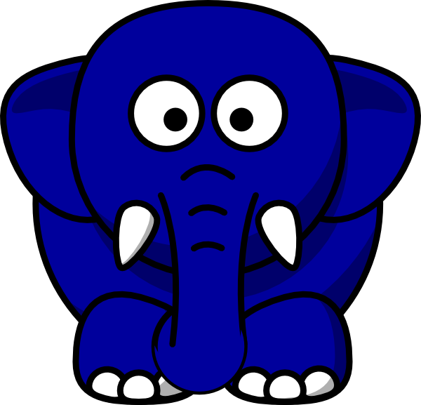 free blue elephant clipart - photo #32