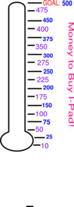 Blank Fundraising Thermometer Clip Art