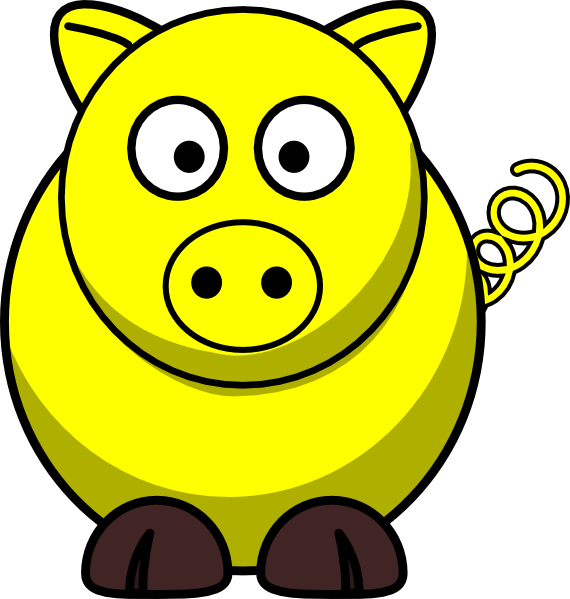 yellow pig clipart - photo #1