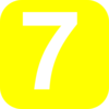 Number 7 Yellow Clip Art