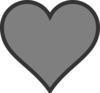 Gray Heart Clip Art