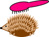 Hedgehog Hairbrush Clip Art