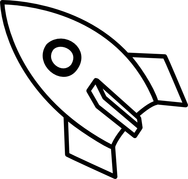 Black & White Rocket Clip Art at Clker.com - vector clip art online