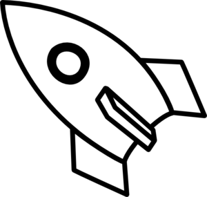 Black & White Rocket Clip Art at Clker.com - vector clip art online