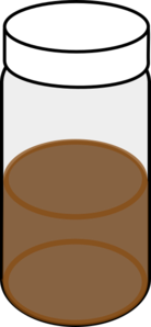 Sample Vial 20ml Brown Clip Art