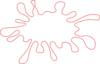 Red Outline Splat Clip Art