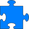 Blue Border Puzzle Piece Top Clip Art