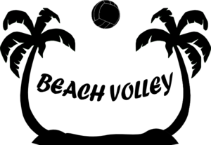 Beach Volleyball Palms Clip Art