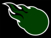 Comets Logo Green Cut Clip Art