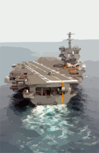 The Nuclear Powered Aircraft Carrier Uss Enterprise (cvn 65) Steams Along In The Atlantic Ocean During The Final Stages Of An Ordnance On-load. Clip Art