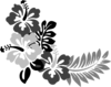 Grey Hibiscus 2 Clip Art