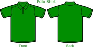 Polo T - Green Clip Art