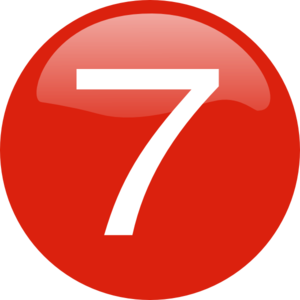 Number 7 Button Clip Art