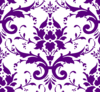 Purple Damask Clip Art