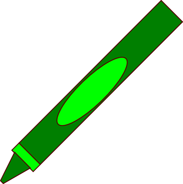 green crayon clipart - photo #4