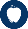 Blue Circle Apple Clip Art