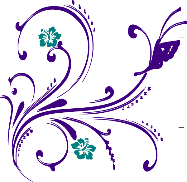 butterfly and flowers clip art free - photo #1