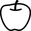 Apple Black And White Clip Art