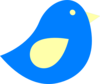 Blue And Yellow Birdie Clip Art