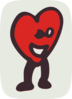 Happy Heart Character Clip Art