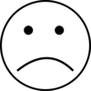 Black And White Sad Face Clip Art