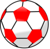 Red Soccerball Clip Art