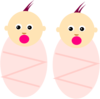 Twin Girls Clip Art