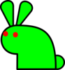 Green Rabbit Clip Art