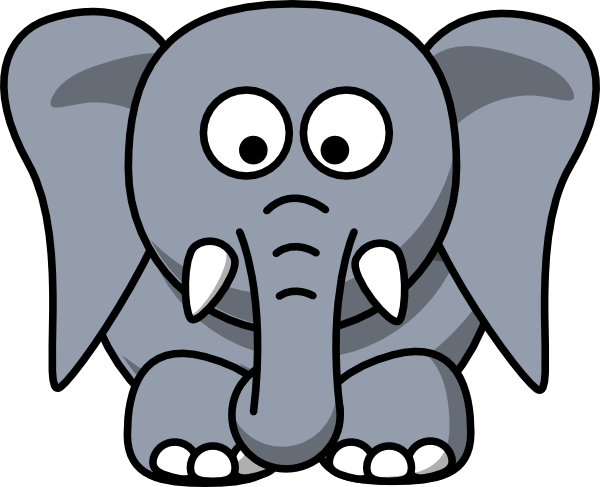 Cartoon Elephant Clip Art at  - vector clip art online, royalty  free & public domain