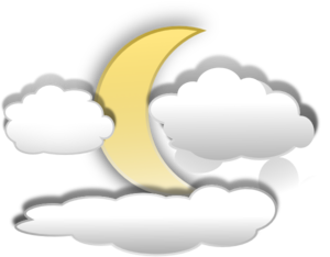 Moon And Clouds Clip Art