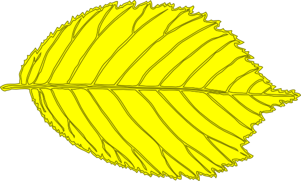 yellow leaf clip art - photo #5