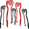 Redblack Fist Clip Art