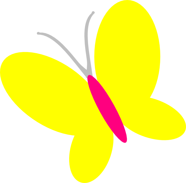 free yellow butterfly clip art - photo #4