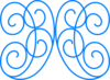 Swirl Blue Big Circles Clip Art