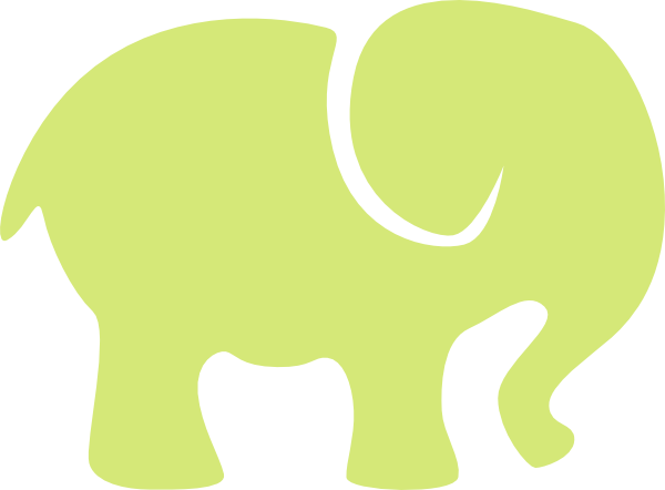 clipart green elephant - photo #4